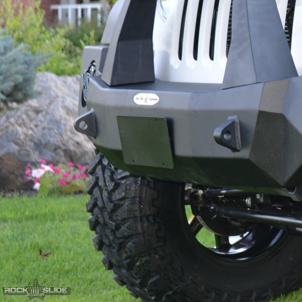 Rock Slide Engineering Jeep License Plate Mount For Rigid Series Front Bumper Bolt On - AC-FB-LP