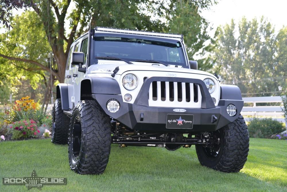 Rock Slide Engineering Jeep License Plate Mount For Rigid Series Front Bumper Bolt On - AC-FB-LP