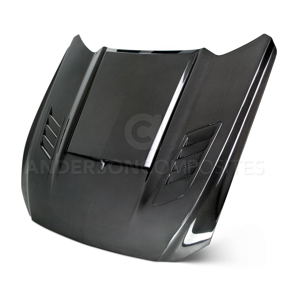 Anderson Composites Carbon Fiber Ram Air Hood – 2015-2017 Mustang (AC-HD15FDMU-RA)