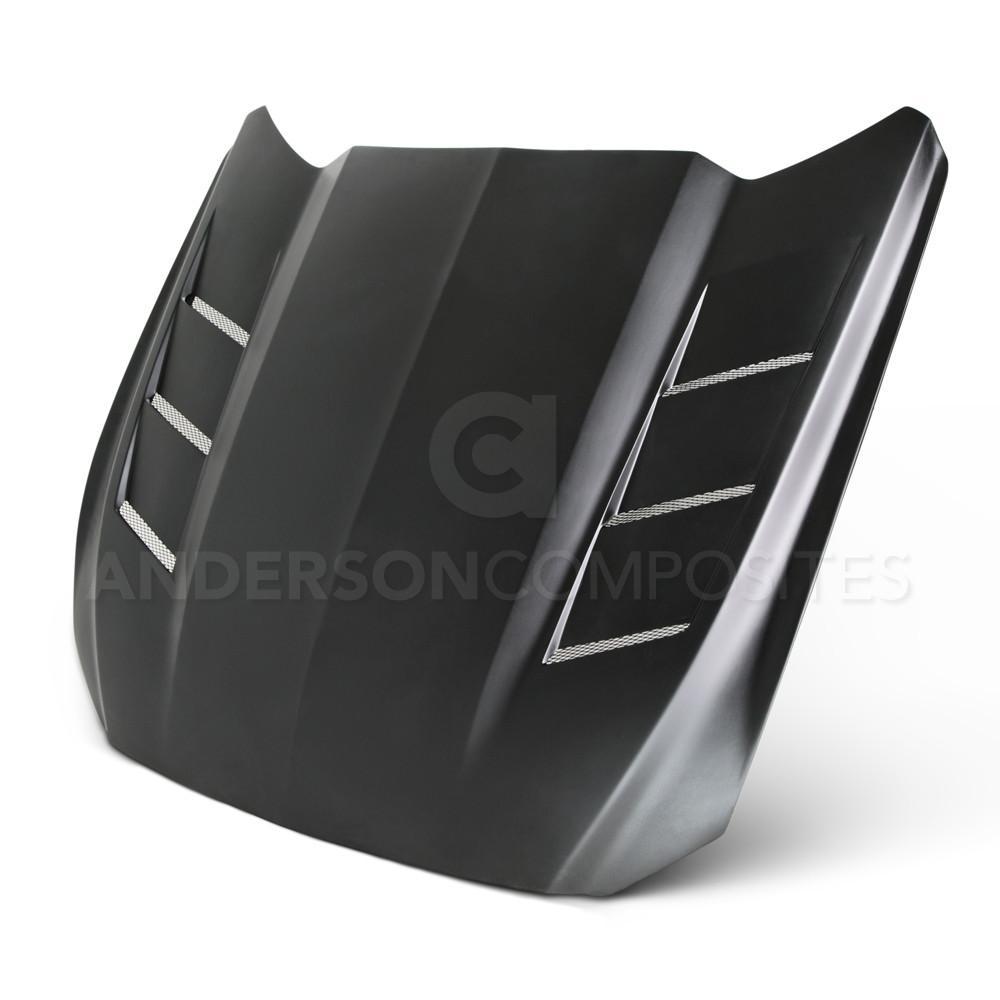 Anderson Composites Fiberglass Heat Extractor Hood – 2015-2016 Mustang (AC-HD15FDMU-HE-GF)