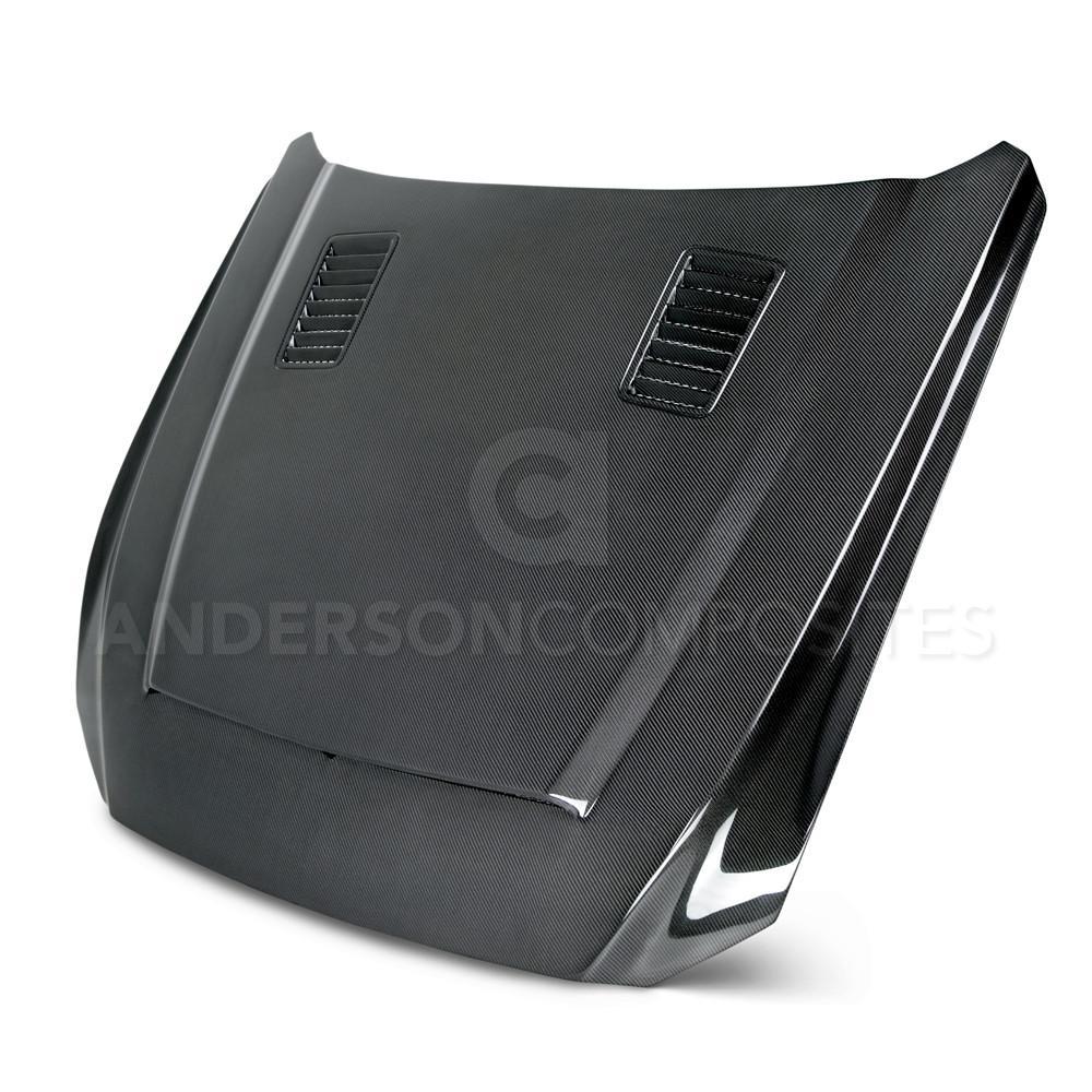 Anderson Composites Carbon Fiber Super Snake Style Hood – 2015-2016 Mustang (AC-HD15FDMU-SN-3)
