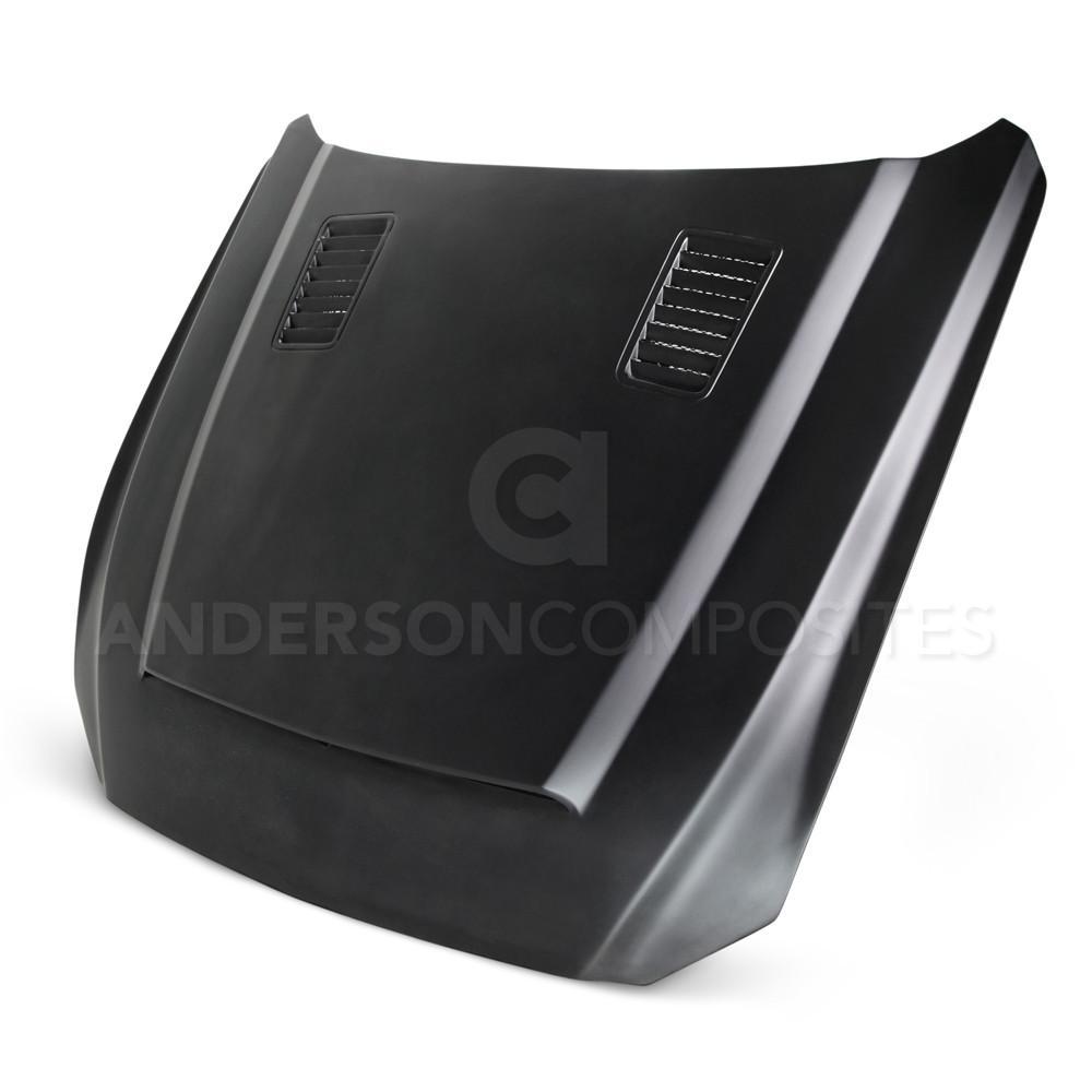 Anderson Composites Fiberglass Super Snake Style Hood – 2015-2016 Mustang (AC-HD15FDMU-SN-GF)