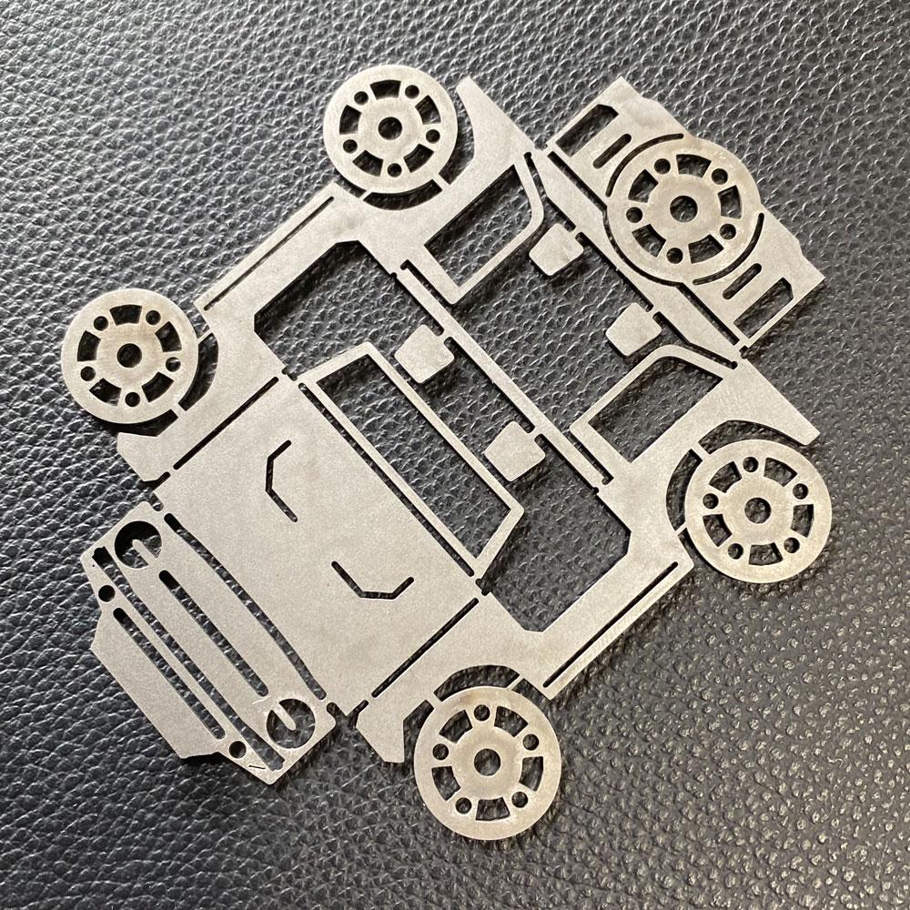 Rock Slide Engineering Bronco Business Card Holder Flat Stainless Steel Bendy Bronco (2021-2023 Bronco) - AC-PR-BDB