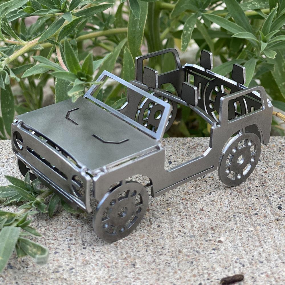 Rock Slide Engineering Bronco Business Card Holder Flat Stainless Steel Bendy Bronco (2021-2023 Bronco) - AC-PR-BDB