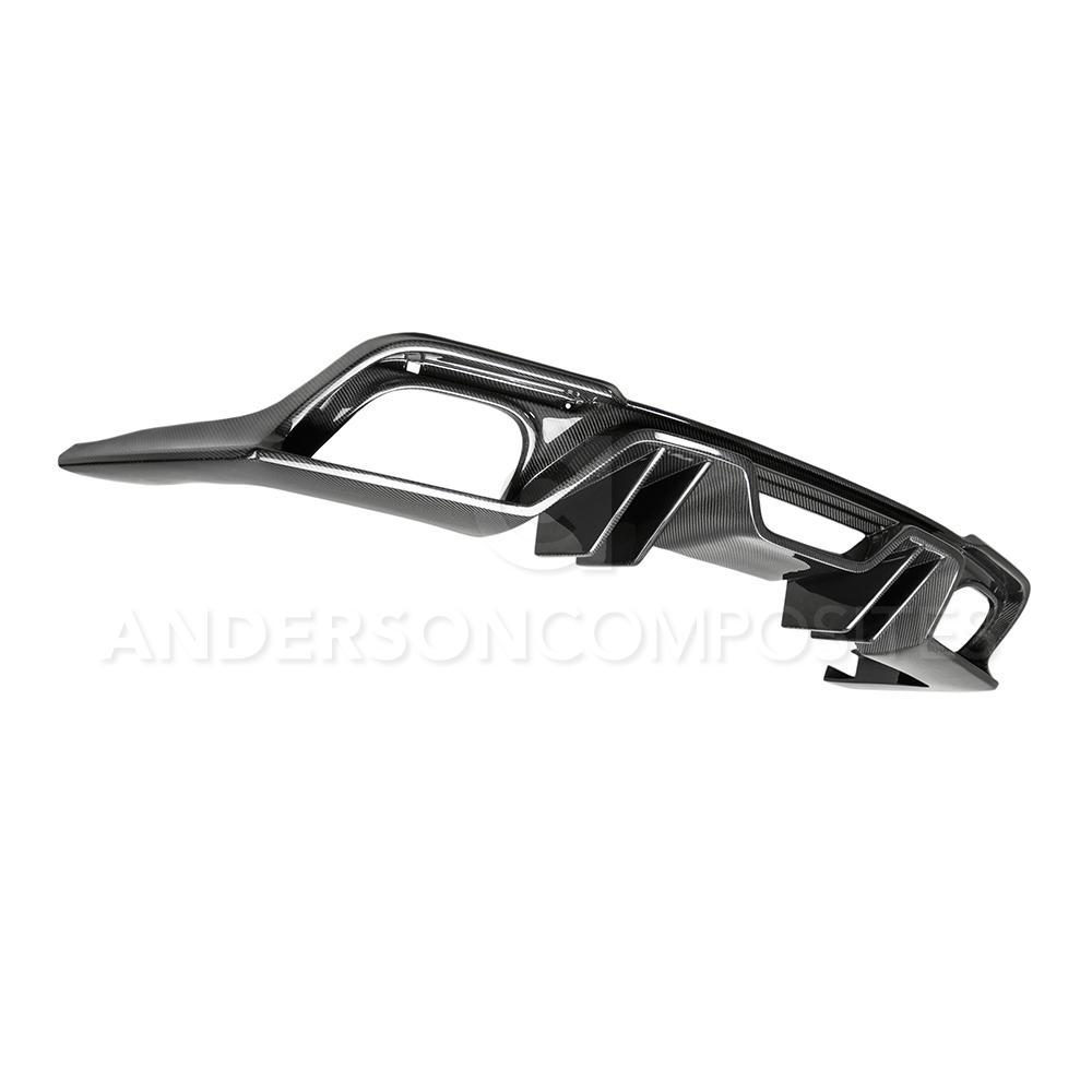 Anderson Composites 2018 Ford Mustang Type-AR Carbon Fiber Quad Tip Rear Diffuser
