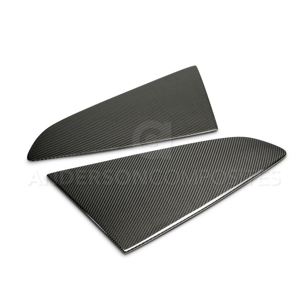 Anderson Composites WL15FDMU-F 2015-2023 Ford Mustang Carbon Fiber Type-Flat Side Window Louvers (Pair)