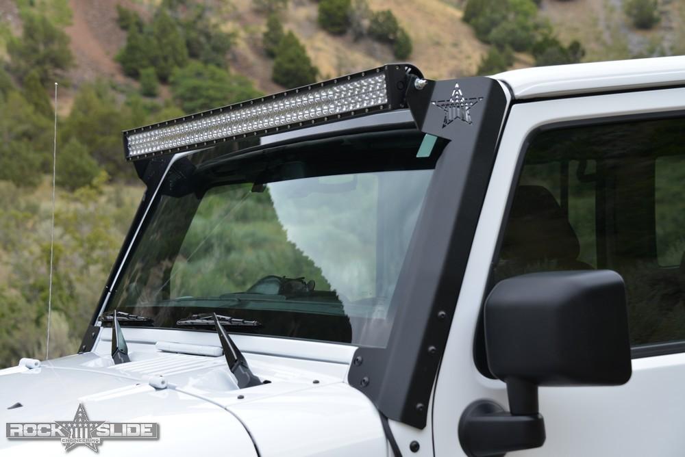 Rock Slide Engineering Jeep JK 50 Inch LED A-Pillar Brackets for 07-18 Wrangler JK (2007-2018 Wrangler, Wrangler JK) - AC-WS-100-JK