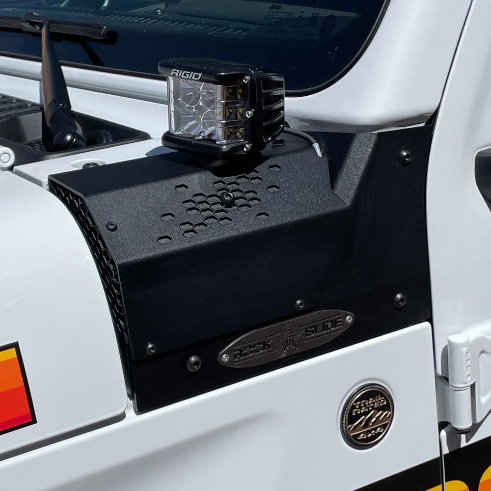 Rock Slide Engineering JL/JT Larger Cowl LED Light Pod Bracket (2021-2023 Wrangler, Gladiator) - AC-WS-210-JL