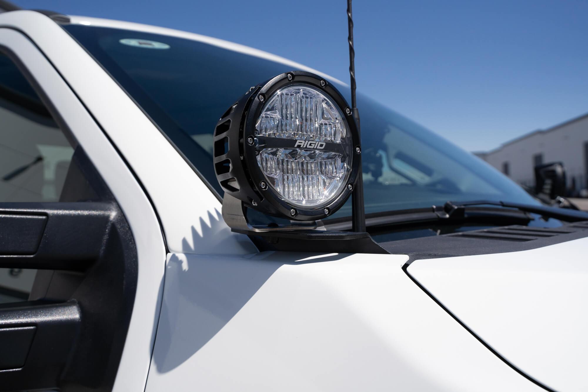 Addictive Desert Designs 2021-Up Ford Bronco - Dual Ditch Light Mounts - W/ Hammer Topcoat - AC2301801NA