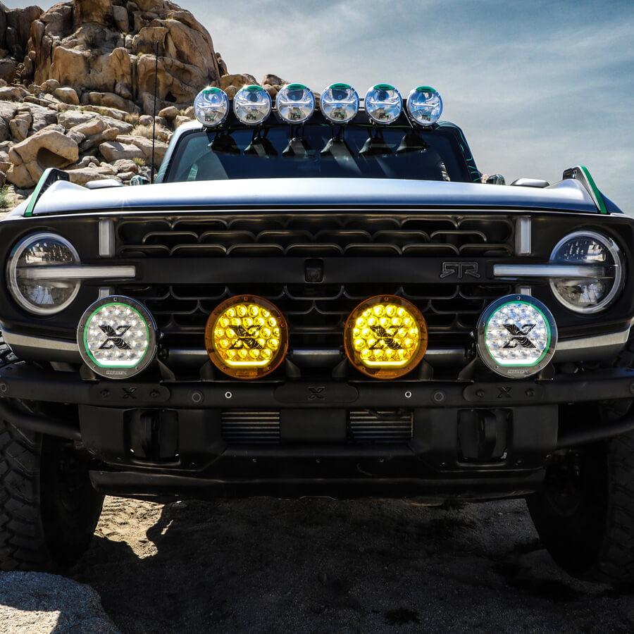 PROJECT X Series X HP.70 2021-Present Bronco Bumper Light Mount (4-Light) - AC538853-1