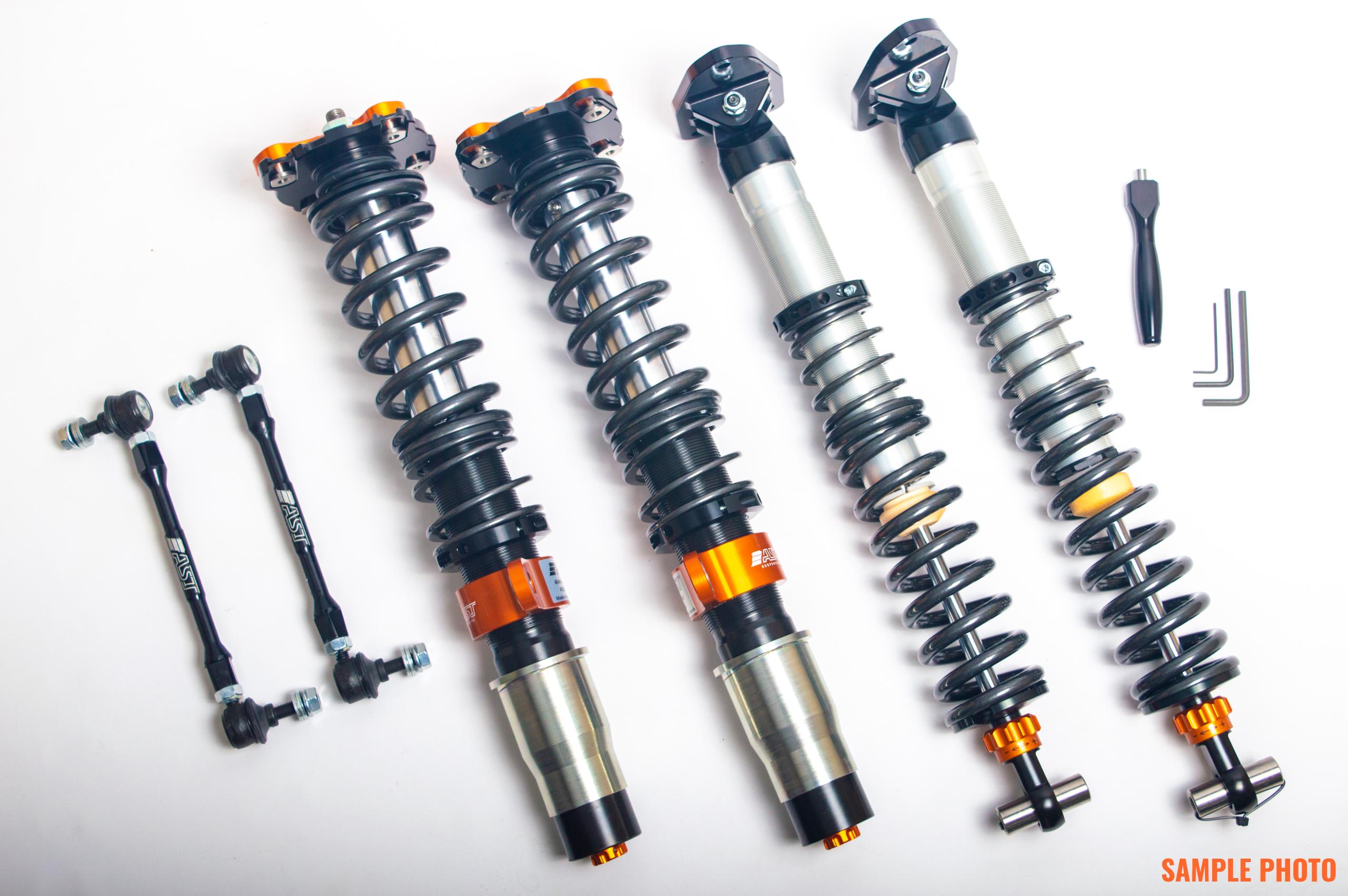 AST Suspension 1Way Adjustable Coilovers In Rebound, Monotube, Incl. Fr And Rr Top Mounts - ACC-V1302S