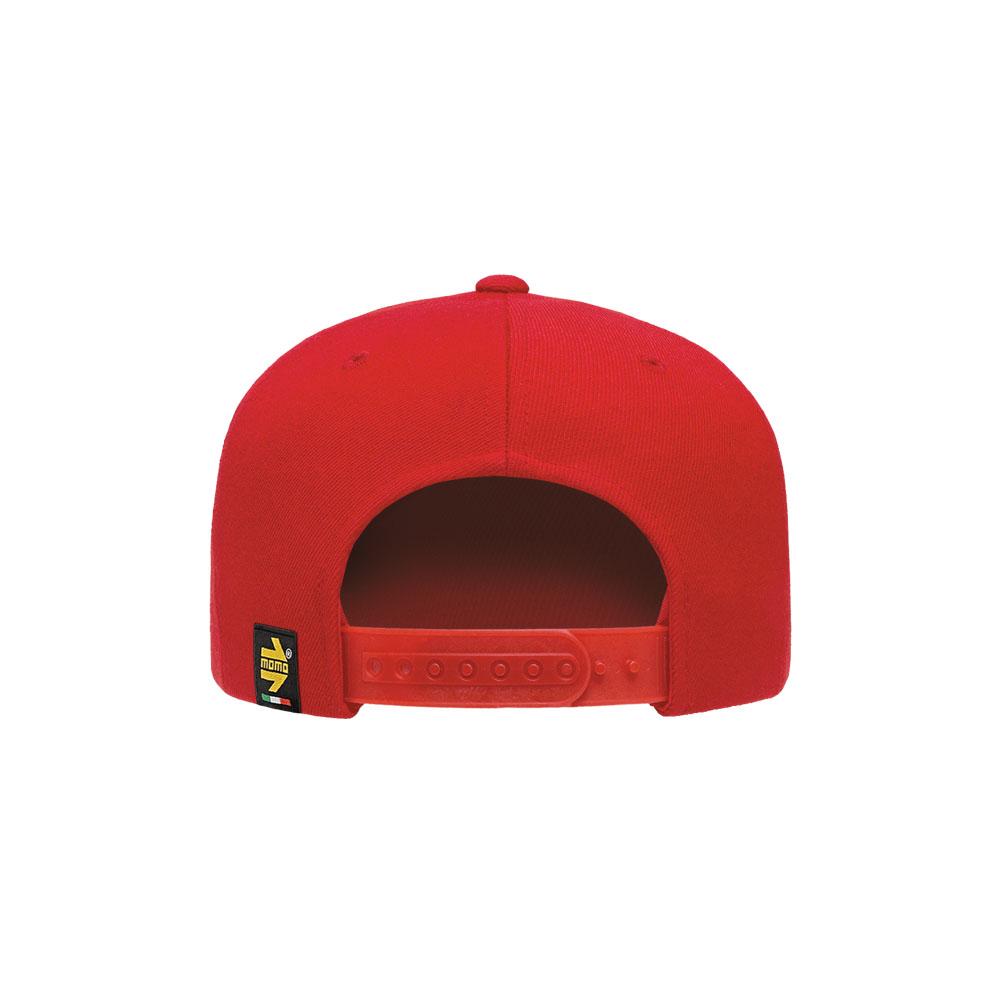 Momo Arrow Logo Flat Bill Snapback, Red - AM30023