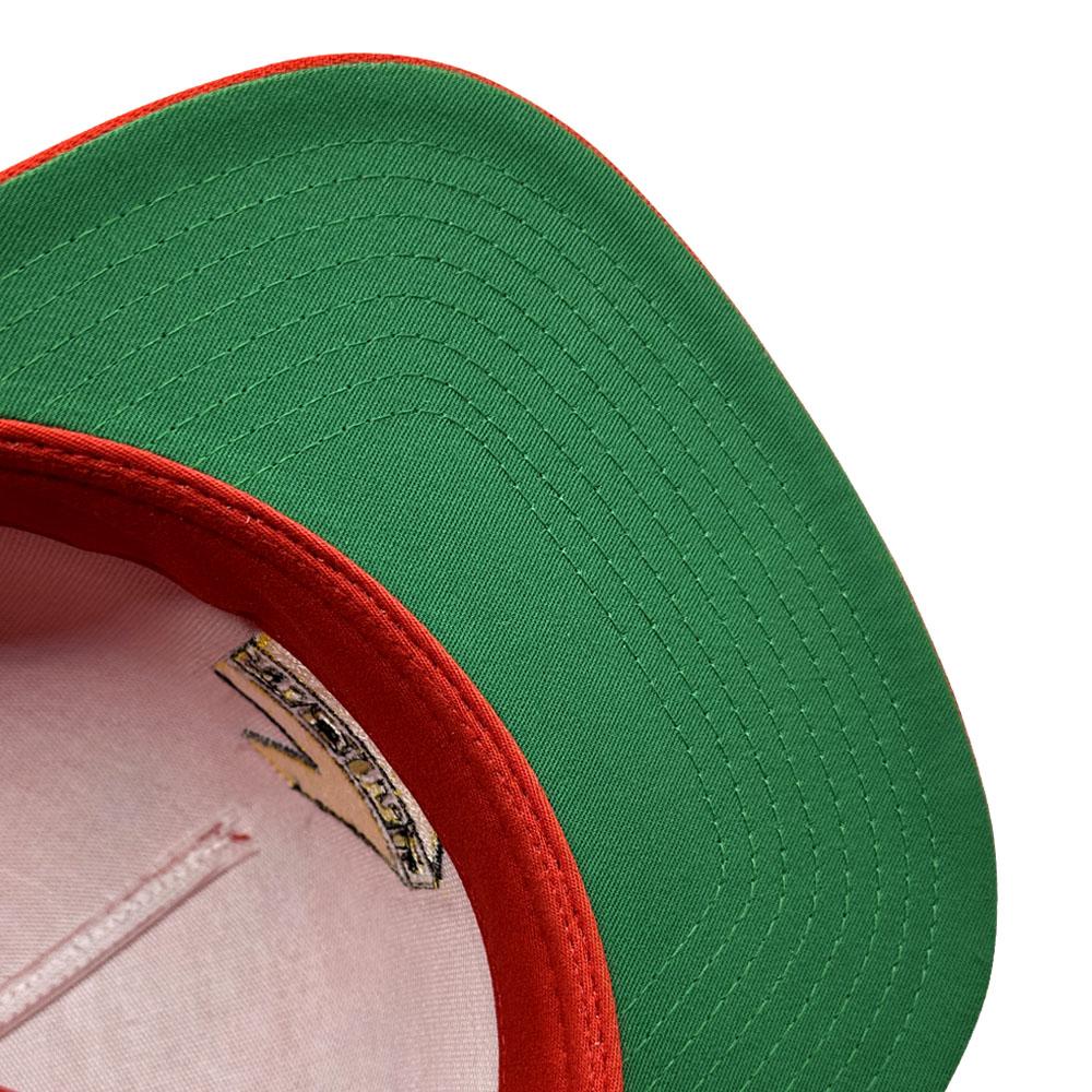 Momo Arrow Logo Flat Bill Snapback, Red - AM30023