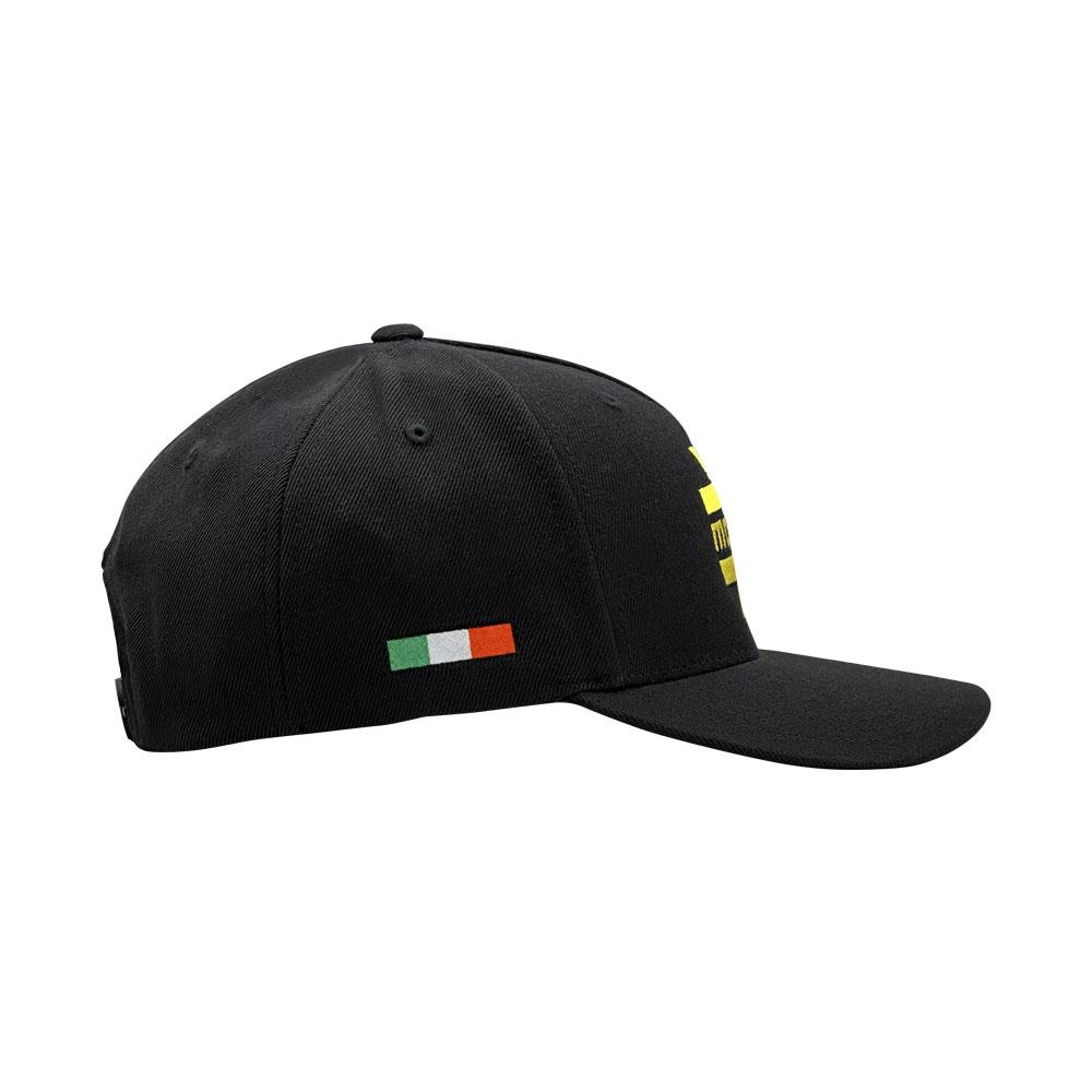 Momo Arrow Logo Curved Bill Snapback Hat, Black - AM30323