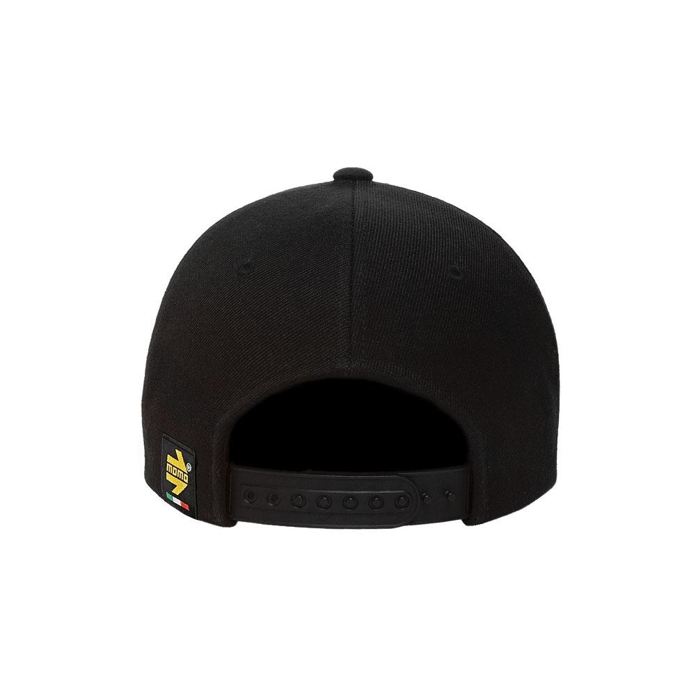Momo Arrow Logo Curved Bill Snapback Hat, Black - AM30323