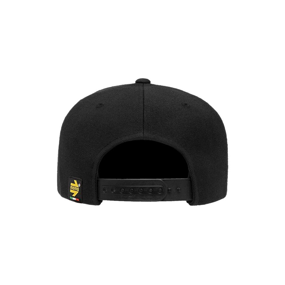 Momo Arrow Logo Flat Bill Snapback, Black - AM30123