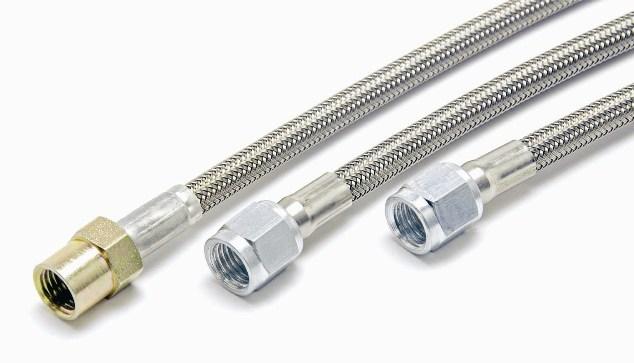 McLeod Racing Steel BraIDed Line Double AN-4 Female 11" Long:W-Bleeder Screw:Each - 139009-11