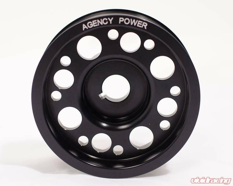 Agency Power Lightweight Black Crank Pulley Subaru WRX/STI 02-07 - AP-GDA-130BLK