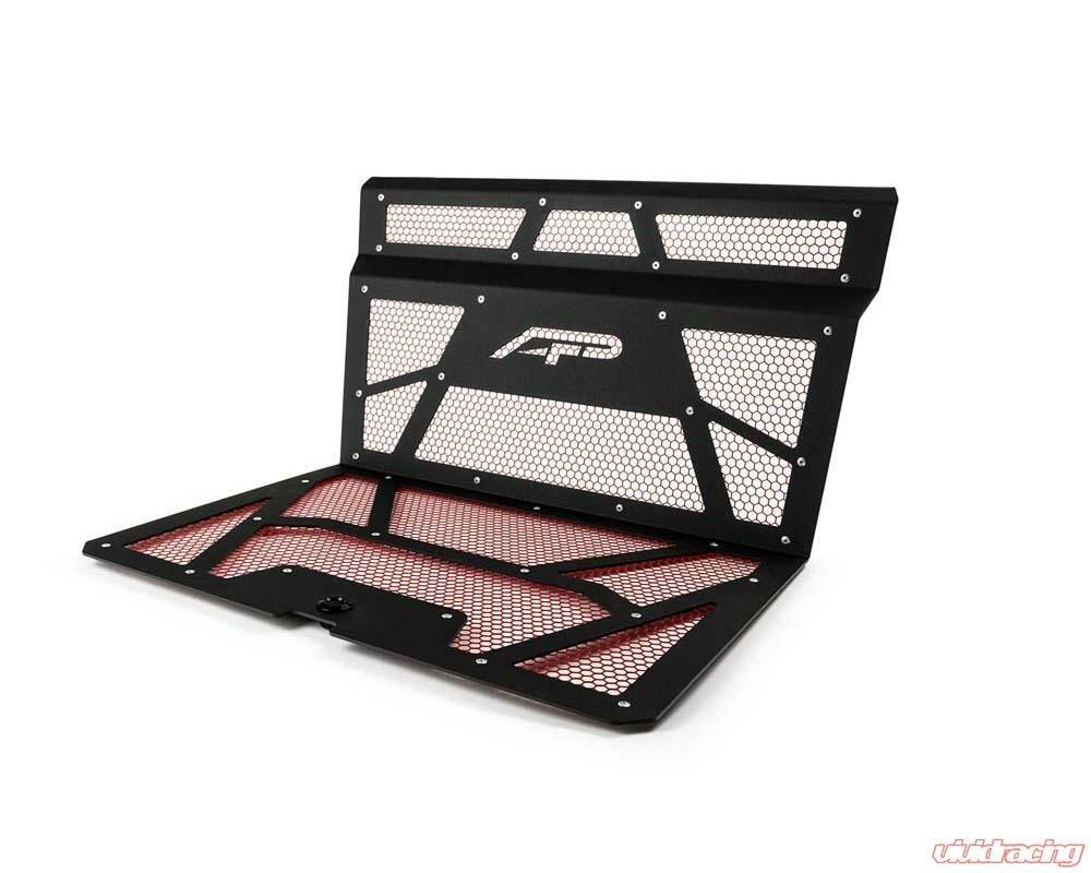 Agency Power Vented Engine Cover Matte Black | Red Polaris RZR XP 1000 | XP Turbo 2014-2018 - AP-RZR-111-FMB-MRD