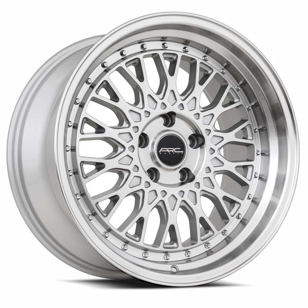 ARC AR1 Wheel - 18x9.5, 5x120, Silver Machine Face Lip Chrome Rivet - AR01189551435SF-520