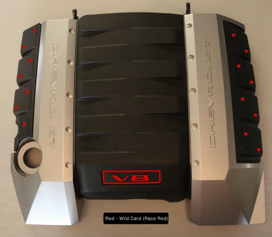 Anchor Room Engine Cover Accents - Black Portion (2010-2015 Camaro) - Gloss Black - 10CC_ICAB_G
