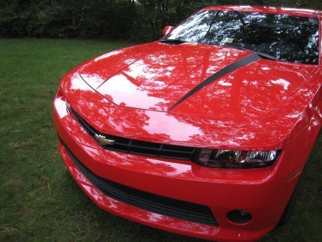 Anchor Room Hood Solid Line Accent Vinyl (2014-2015 Camaro) - Black - Matte - 14CC_HLAS_M