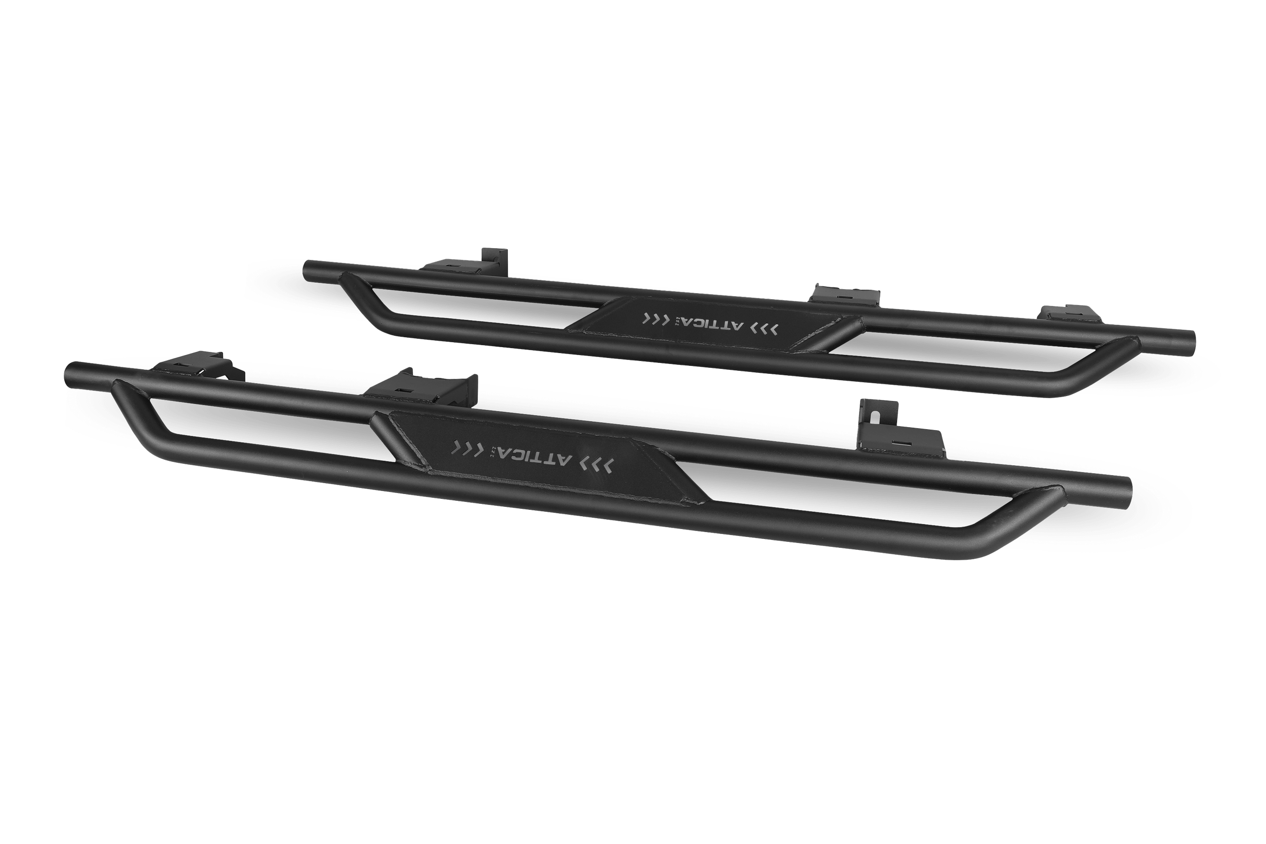 Attica 4x4 2018-2024 Jeep Wrangler Apex Series Rock Sliders - Black (2018-2024 Wrangler) - ATTJL02C107-BX