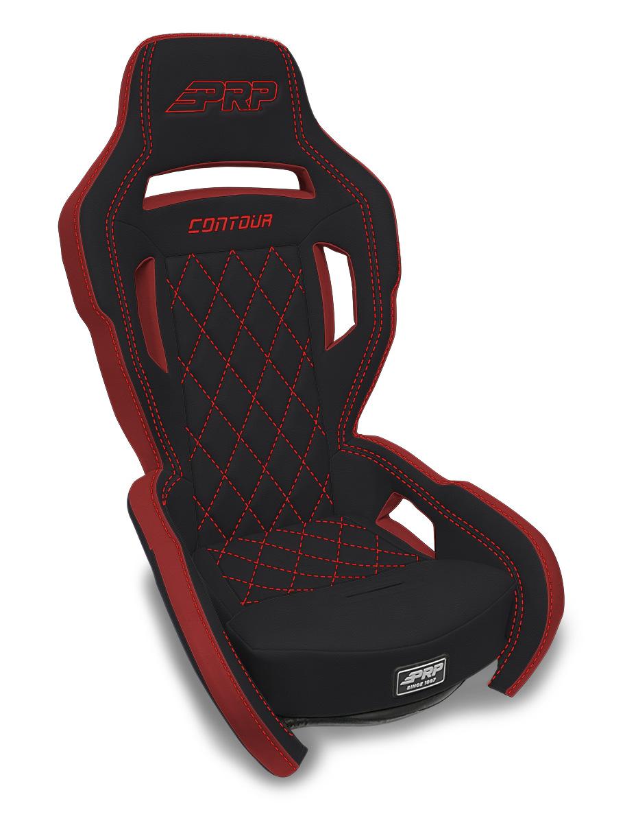 PRP Seats Contour UTV Suspension Seat Black and Red - AU61001-PORXP-204