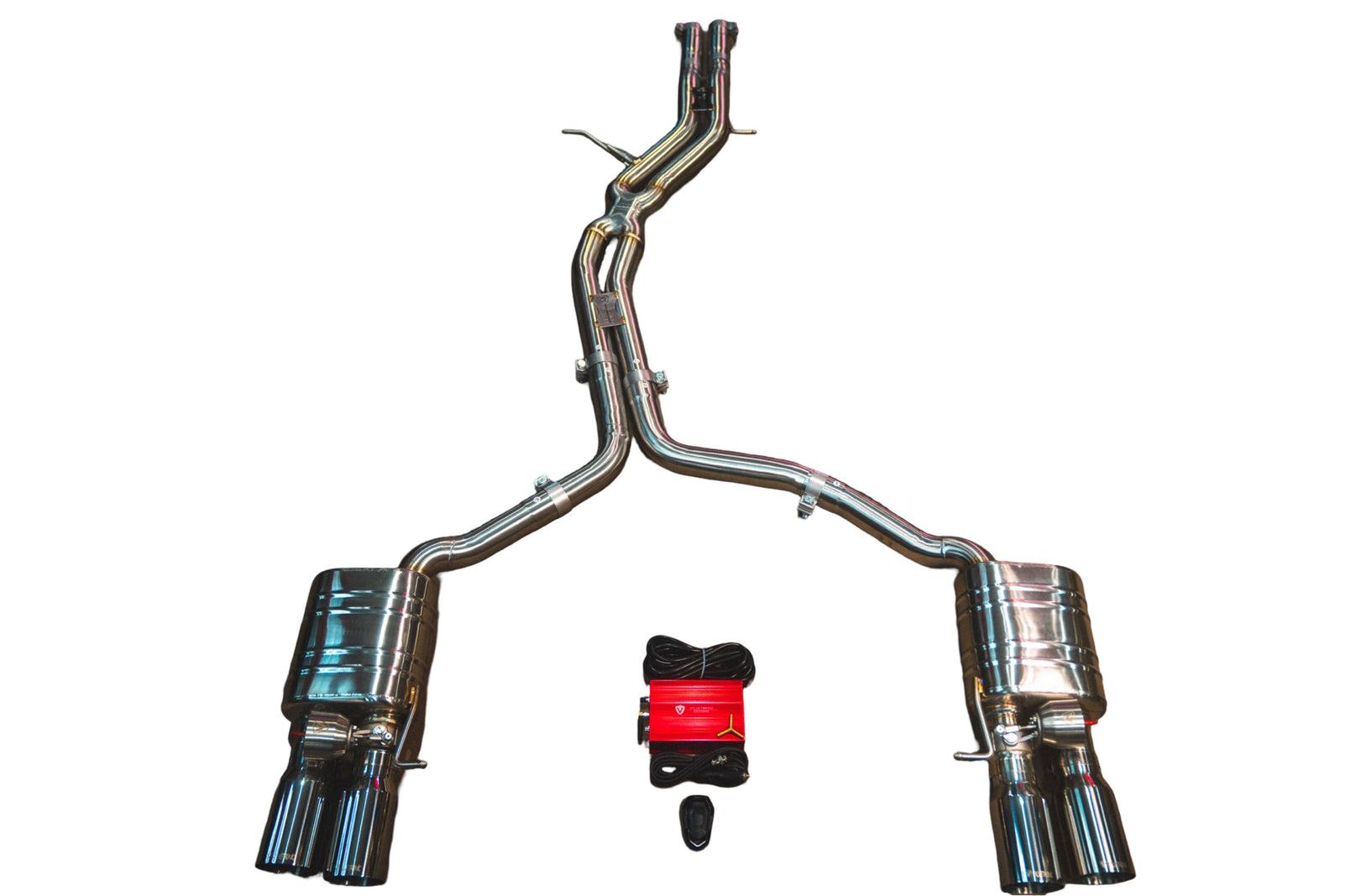 Valvetronic Designs 2010-2016 Audi B8, B8.5 S4, S5 3.0, 4.2L Catback T304 Stainless Steel Burnt 3.5 Inch Outlet Tips - AUD.B8.S4.VSES.BR.BRT
