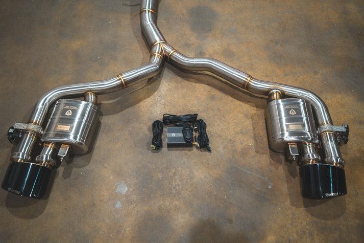 Valvetronic Designs 2018-2024 Audi B9 RS5, 2.9L Catback T304 Stainless Steel Brushed 3.5 Inch Outlet Tips - AUD.B9.RS5.VSES.BR