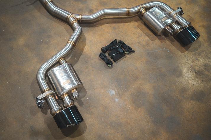 Valvetronic Designs 2018-2024 Audi B9 RS5, 2.9L Catback T304 Stainless Steel Brushed 3.5 Inch Outlet Tips - AUD.B9.RS5.VSES.BR