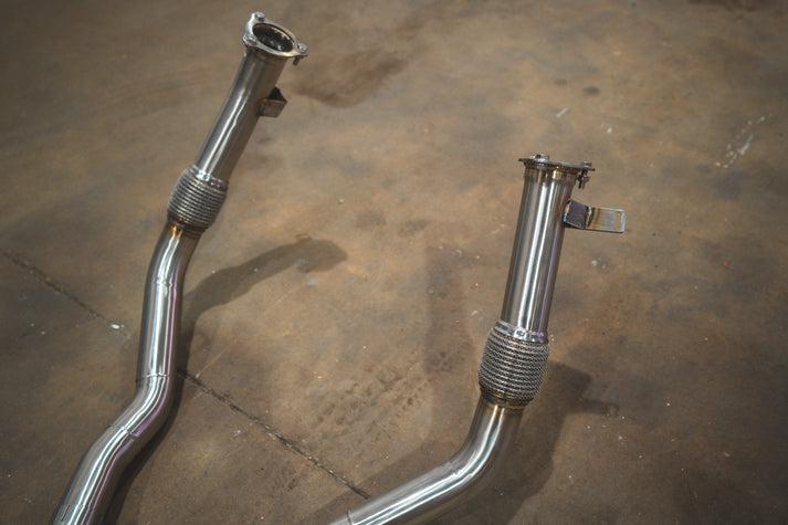 Valvetronic Designs 2018-2024 Audi B9 RS5, 2.9L Catback T304 Stainless Steel Brushed 3.5 Inch Outlet Tips - AUD.B9.RS5.VSES.BR