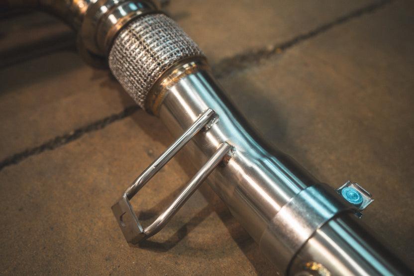 Valvetronic Designs 2017-2025 Audi R8 5.2L F1 Exhaust System With Free Flow Headers (Version 2) T304 Stainless Steel Reuses OEM Tips - AUD.R8.V10.GEN2.F1.FFH.2.BR