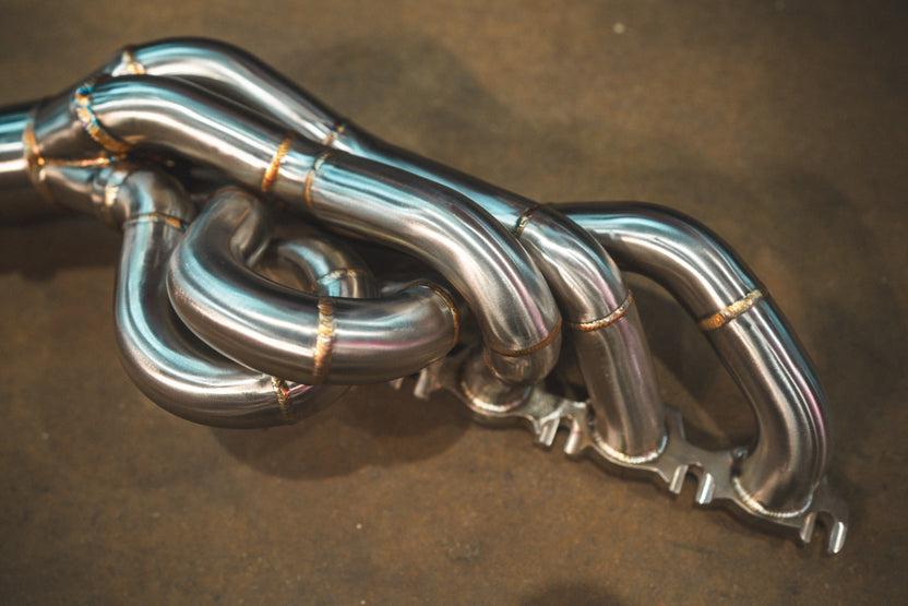 Valvetronic Designs 2017-2025 Audi R8 5.2L F1 Exhaust System Grade 5 Titanium Reuses OEM Tips - AUD.R8.V10.GEN2.F1.FFH.2.TI