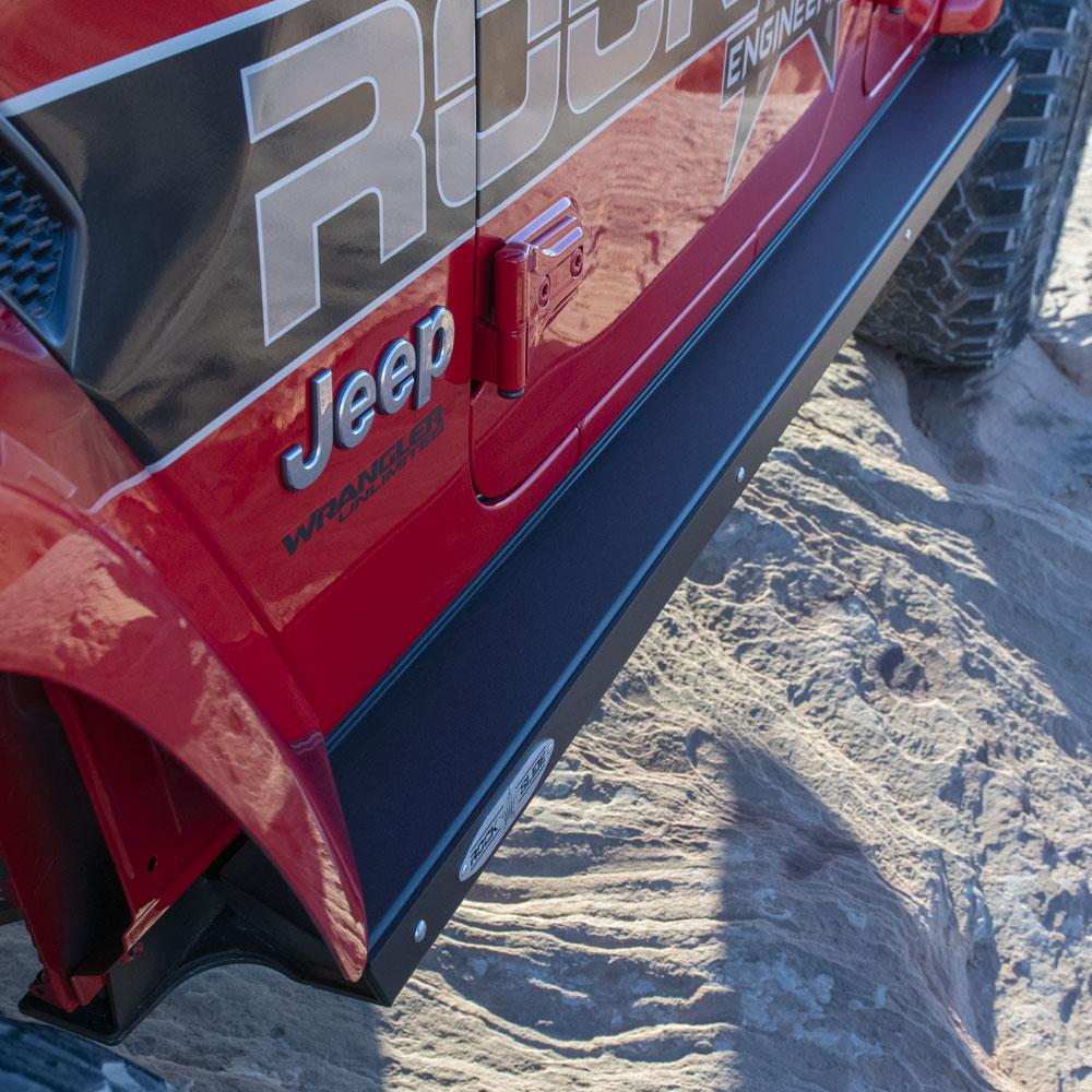 Rock Slide Engineering JL 4 Door Step Slider Skid Plate (2018-2023 Wrangler) - AX-SP-300-JL4