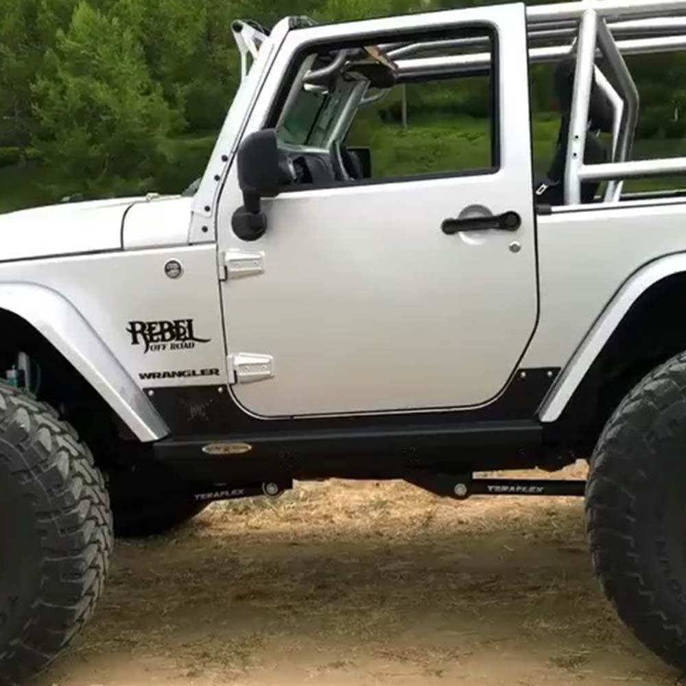 Rock Slide Engineering JK 2 Door Step Slider Rocker Guards (2007-2018 Wrangler, Wrangler JK) - AX-SS-RG-JK2