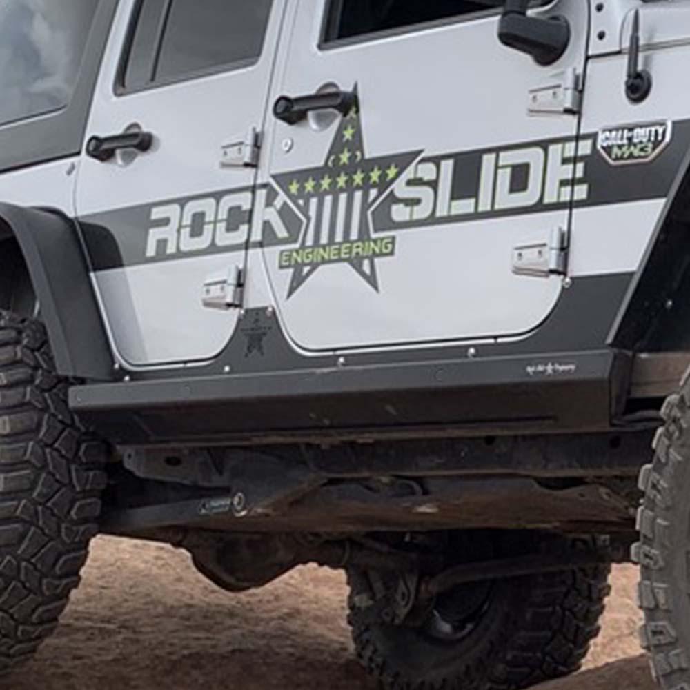 Rock Slide Engineering JK 4 Door Step Slider Rocker Guards (2007-2018 Wrangler, Wrangler JK) - AX-SS-RG-JK4