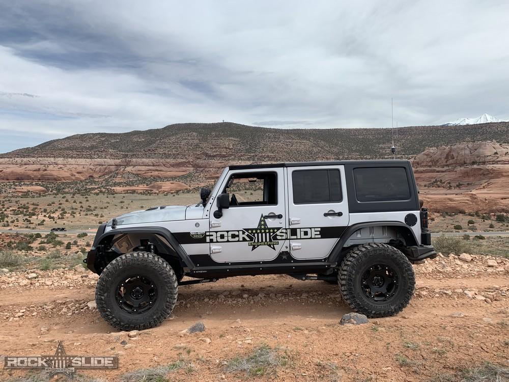 Rock Slide Engineering JK 4 Door Step Slider Rocker Guards (2007-2018 Wrangler, Wrangler JK) - AX-SS-RG-JK4