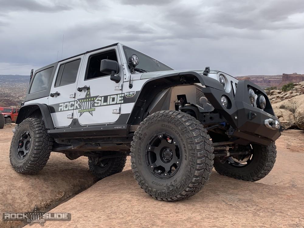 Rock Slide Engineering JK 4 Door Step Slider Rocker Guards (2007-2018 Wrangler, Wrangler JK) - AX-SS-RG-JK4