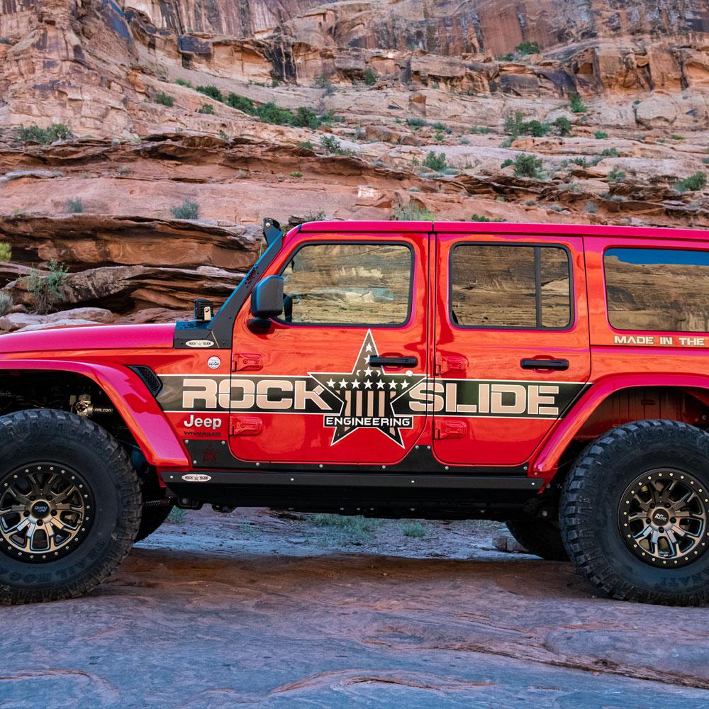 Rock Slide Engineering JL 4 Door Step Slider Rocker Guards (2018-2020 Wrangler) - AX-SS-RG-JL4