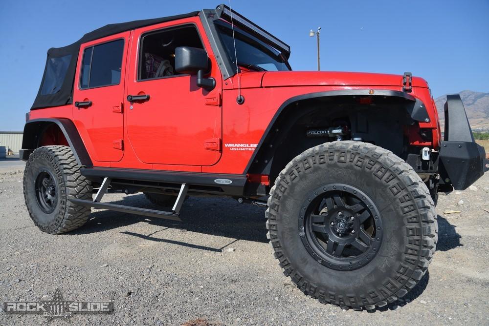 Rock Slide Engineering Step Slider Skid Plate Kit for 2007-18 Jeep JK 4 Door (2007-2018 Wrangler, Wrangler JK) - AX-SS-SP-JK4
