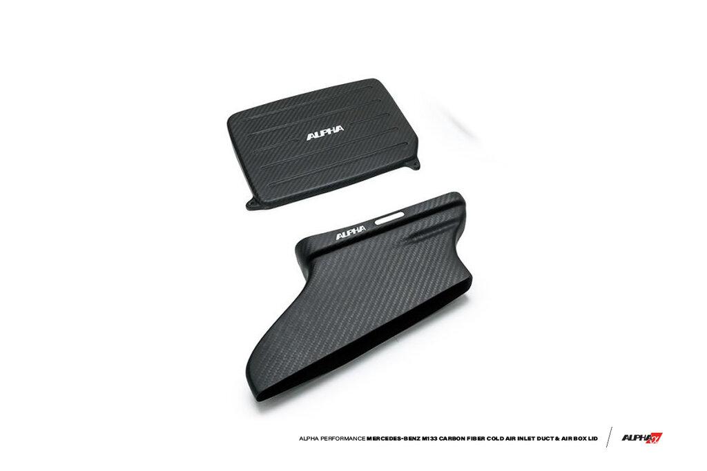 AMS Performance Mercedes-Benz 2.0L M133 Amg Carbon Fiber Cold Air Inlet Duct & Air Box Lid - ALP.19.08.0003-1