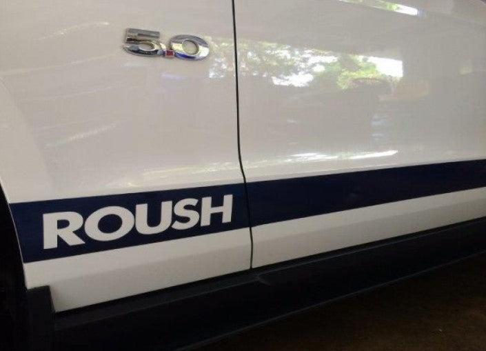 Anchor Room Roush Style Rocker Panel Stripes (2010-2012 Mustang) - Gloss White - 10FM_RSRP_GW
