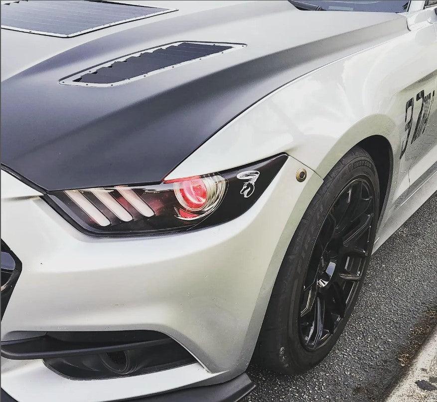 Anchor Room Printed Headlight Amber Corner Blackout - Design 5 (2015-2017Mustang & 2016-2020 GT350 & 2020-2023 GT500)) - 15FM_HAC_M_5