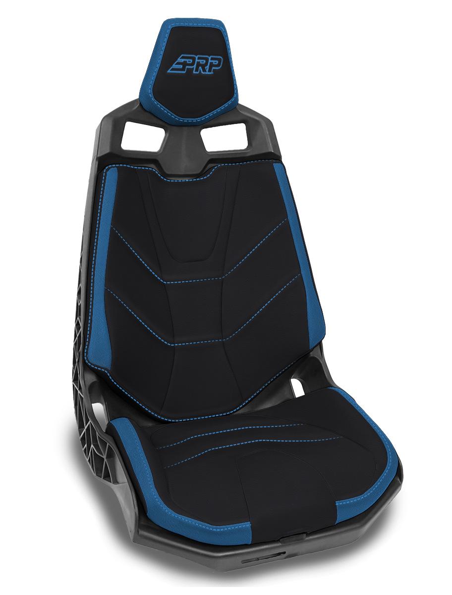 PRP Seats Seat Covers for Can-Am Maverick X3 and Maverick R Pair Black and Can-Am Blue - B002-09