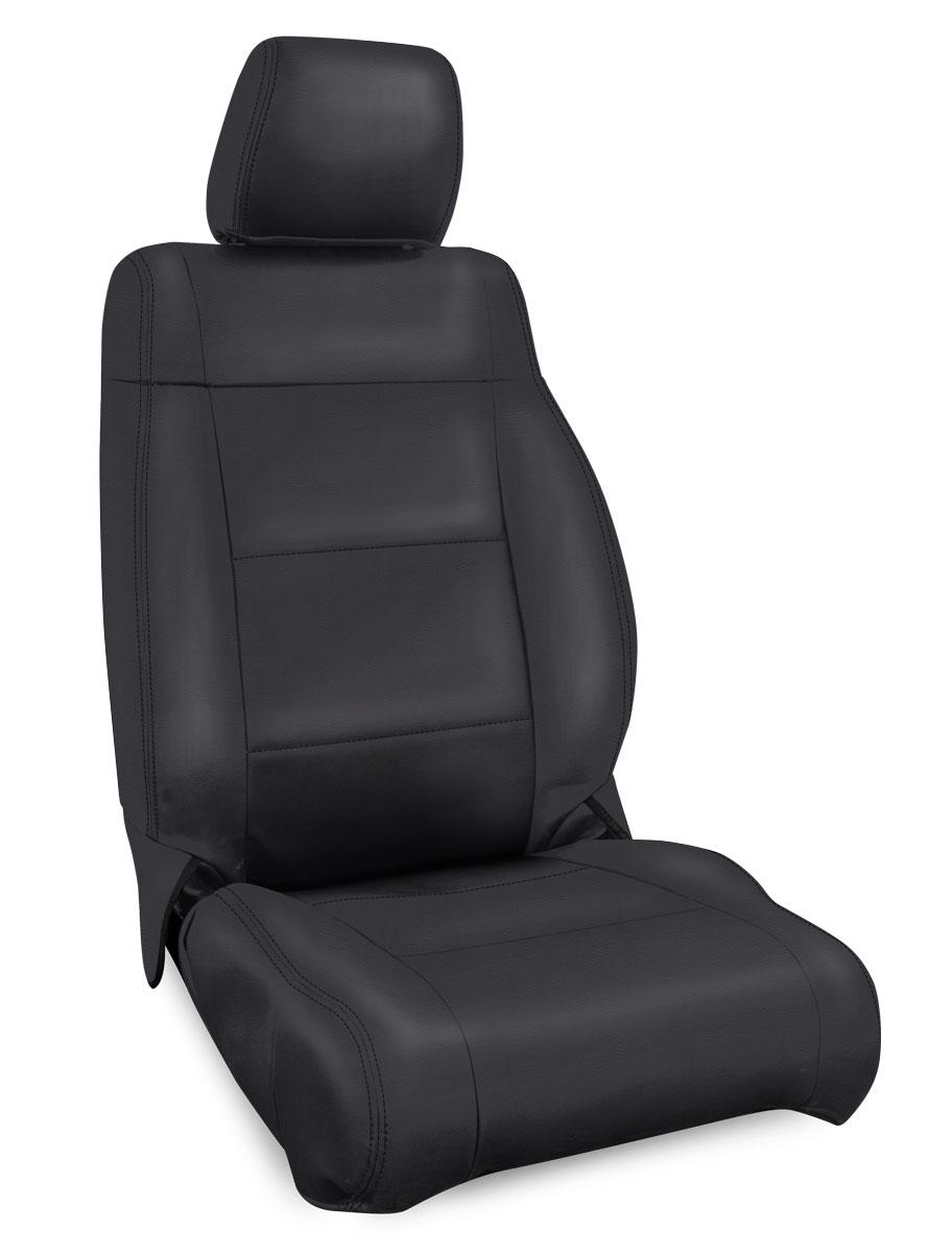 PRP Seats Front Seat Covers for 07-10 Jeep Wrangler JK 2 Door or 4 Door Pair All Black - B016-02