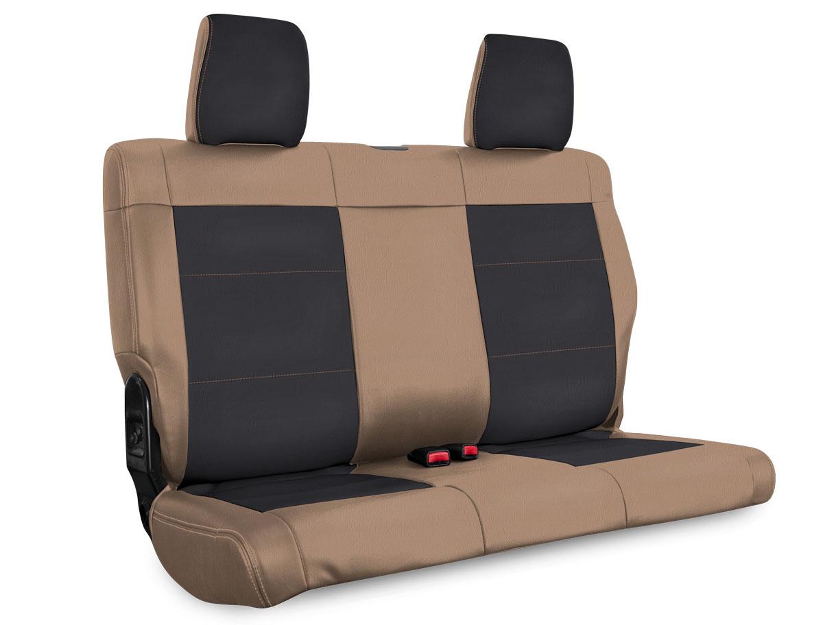 PRP Seats Rear Seat Cover for 11-12 Jeep Wrangler JKU 4 Door Black and Tan - B021-04