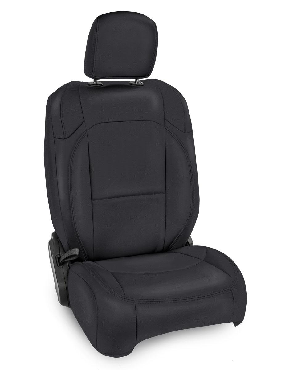 PRP Seats Front Seat Covers For 18-24 Jeep Wrangler JL 2 Door with Molle Back Pair All Black - B038-02