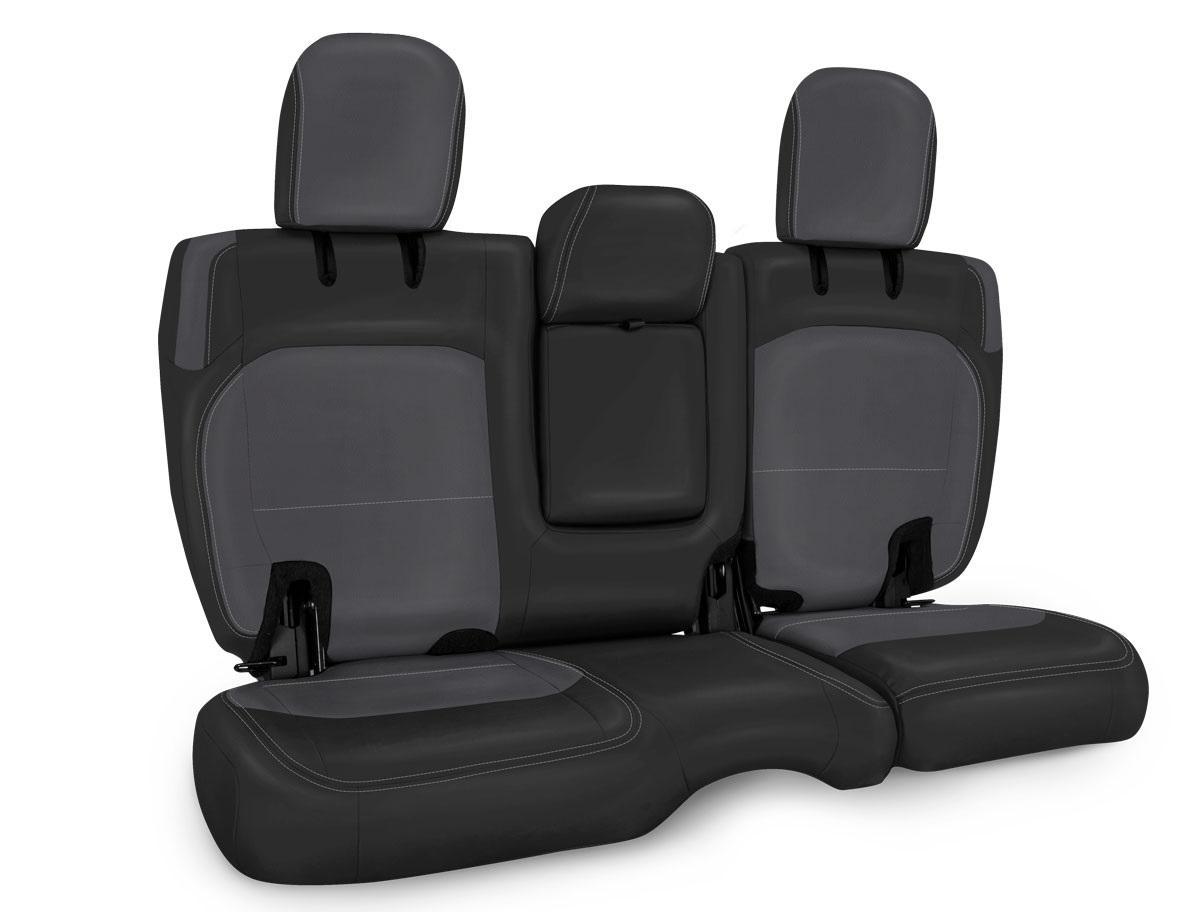 PRP Seats Rear Bench Cover for Jeep Wrangler JLU 4 door with Armrest Black and Gray - B044-03