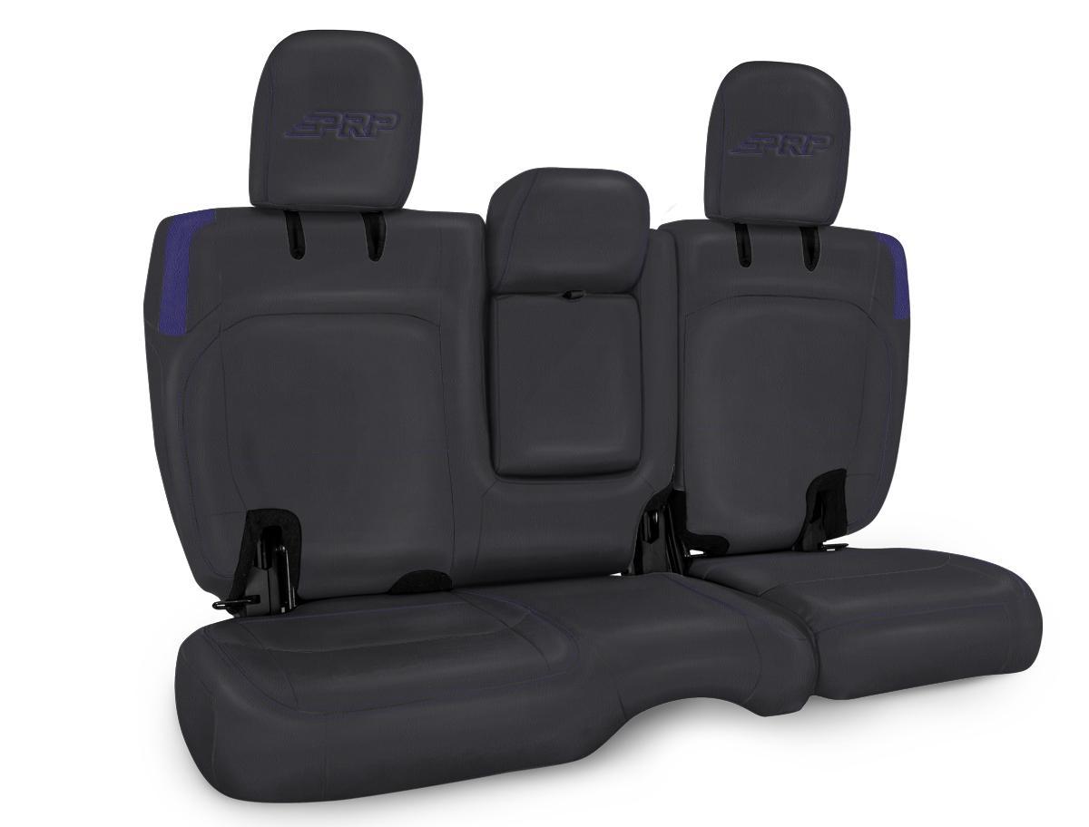 PRP Seats Rear Bench Cover for Jeep Wrangler JLU 4 door with Armrest Black and Purple - B044-08